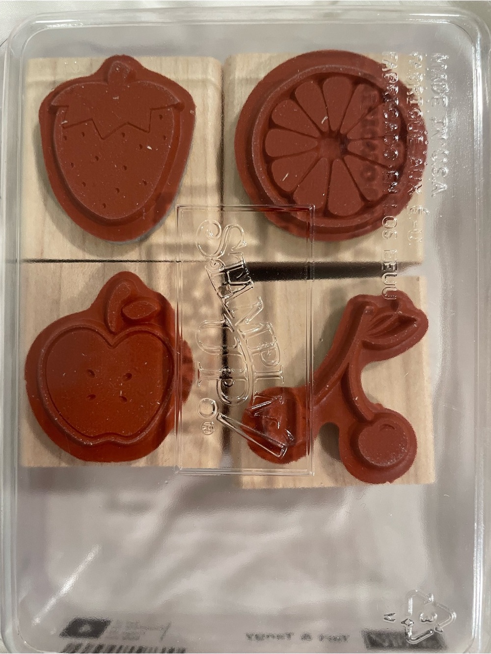 Stampin' Up! Retired Tart & Tangy Fruit Stamp Set of 4- NEW UNUSED - Picture 3 of 9